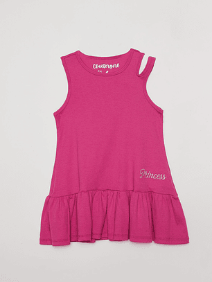Vestido Niña Sin Mangas Fucsia Familyshop