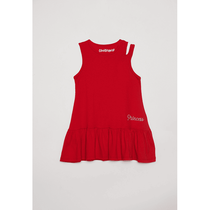 Vestido Niña Cut Out Rojo Familyshop 1