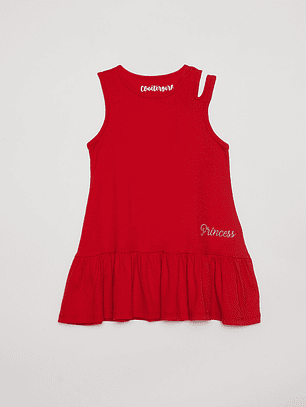 Vestido Niña Cut Out Rojo Familyshop