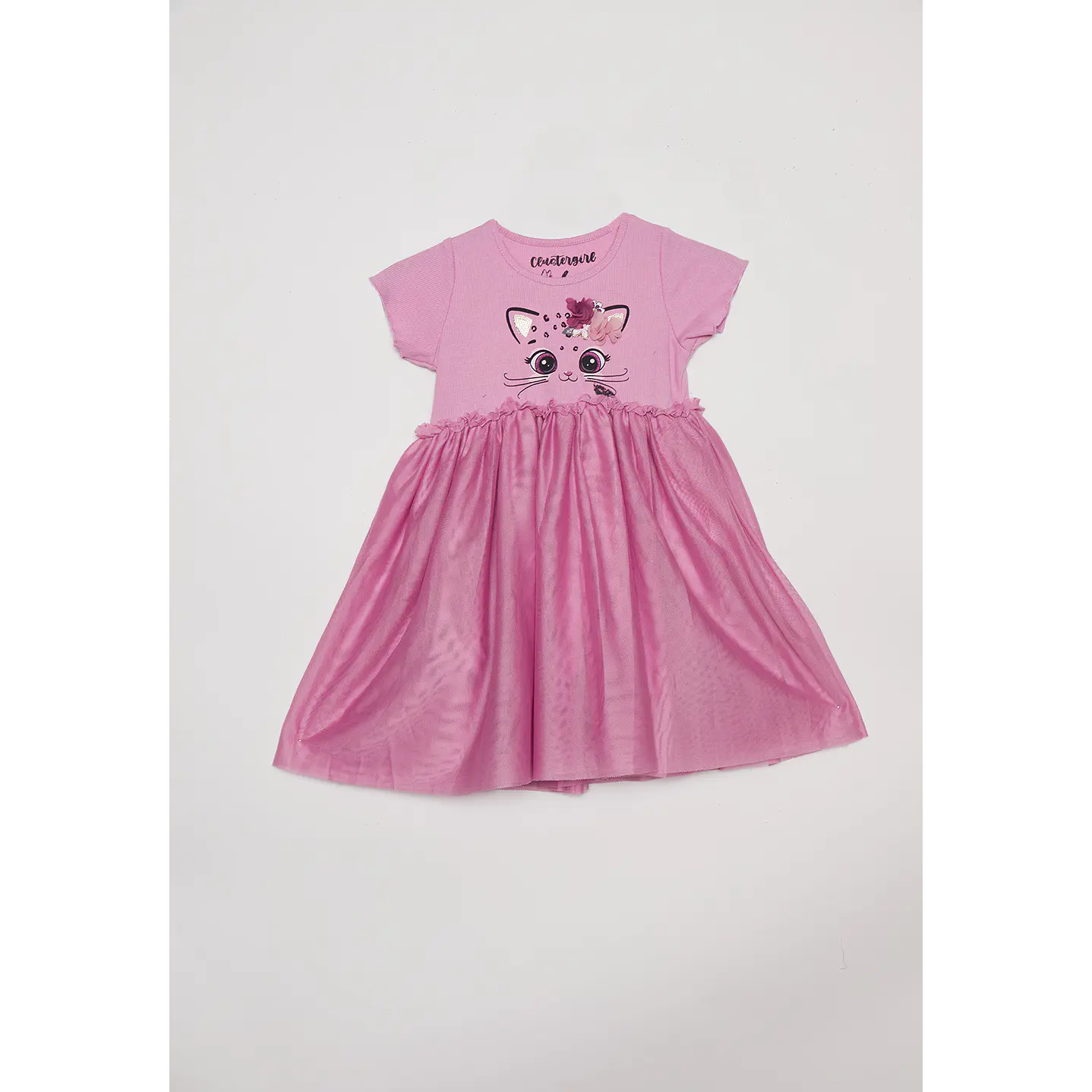 Vestido Niña Gato Rosado Familyshop 1