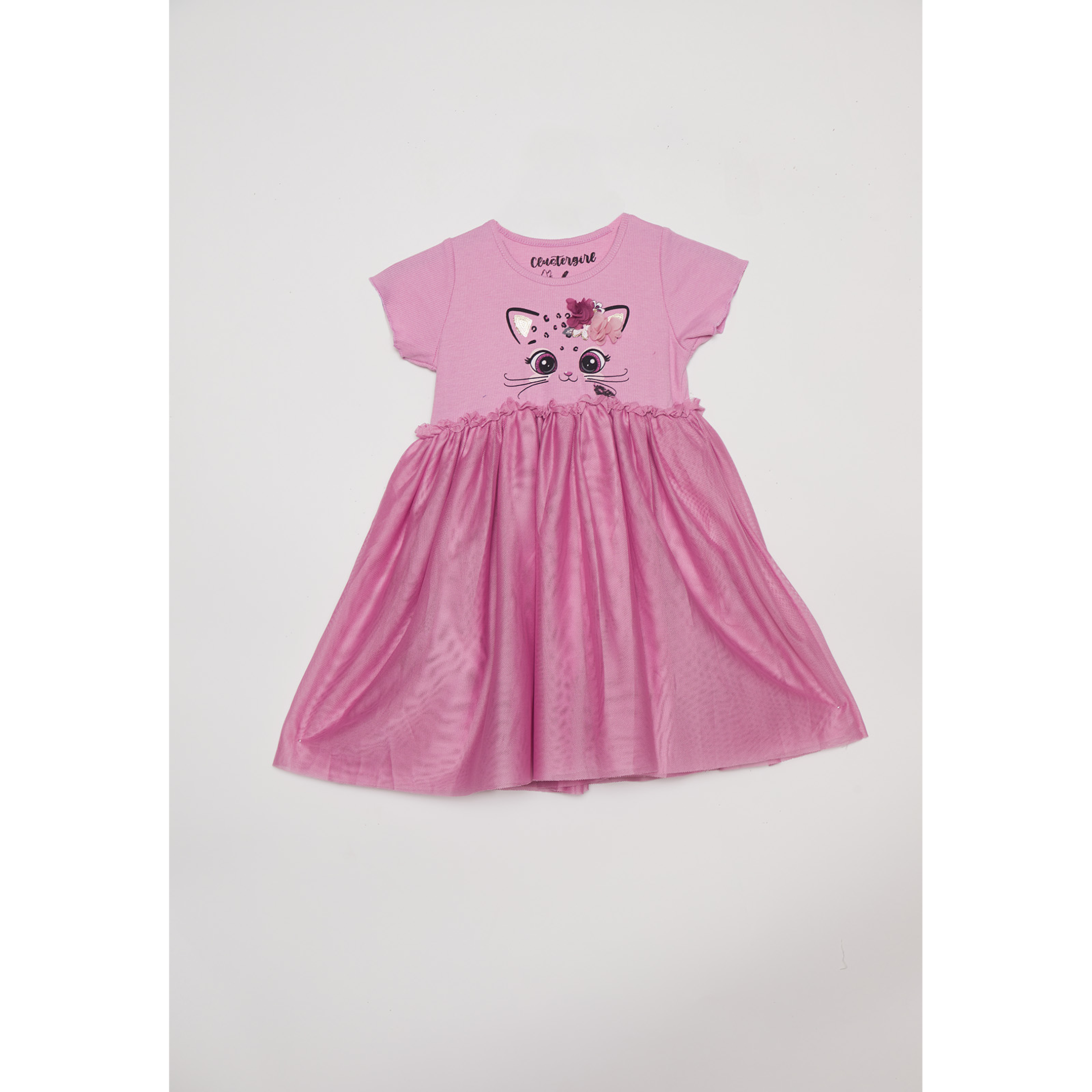 Vestido Niña Gato Rosado Familyshop 1