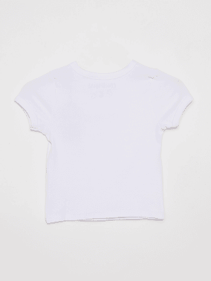 Polera Niña Lazos Blanco Familyshop
