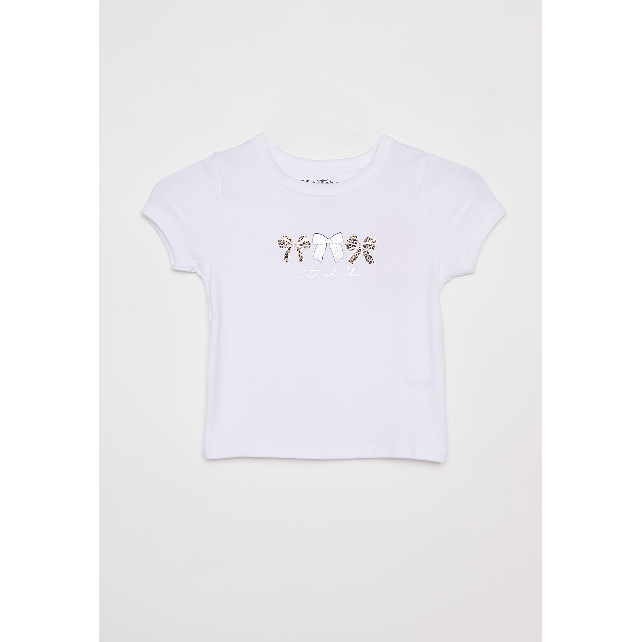Polera Niña Lazos Blanco Familyshop 1