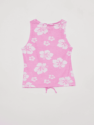 Polera Niña Nudo Rosado Familyshop