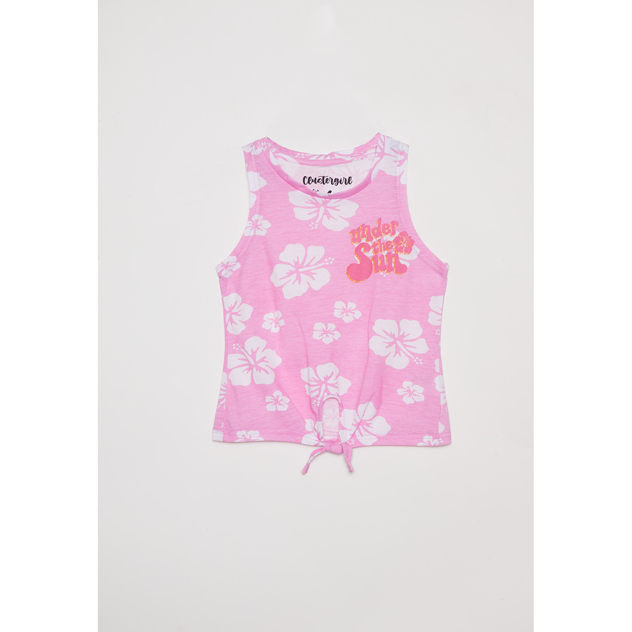 Polera Niña Nudo Rosado Familyshop 1