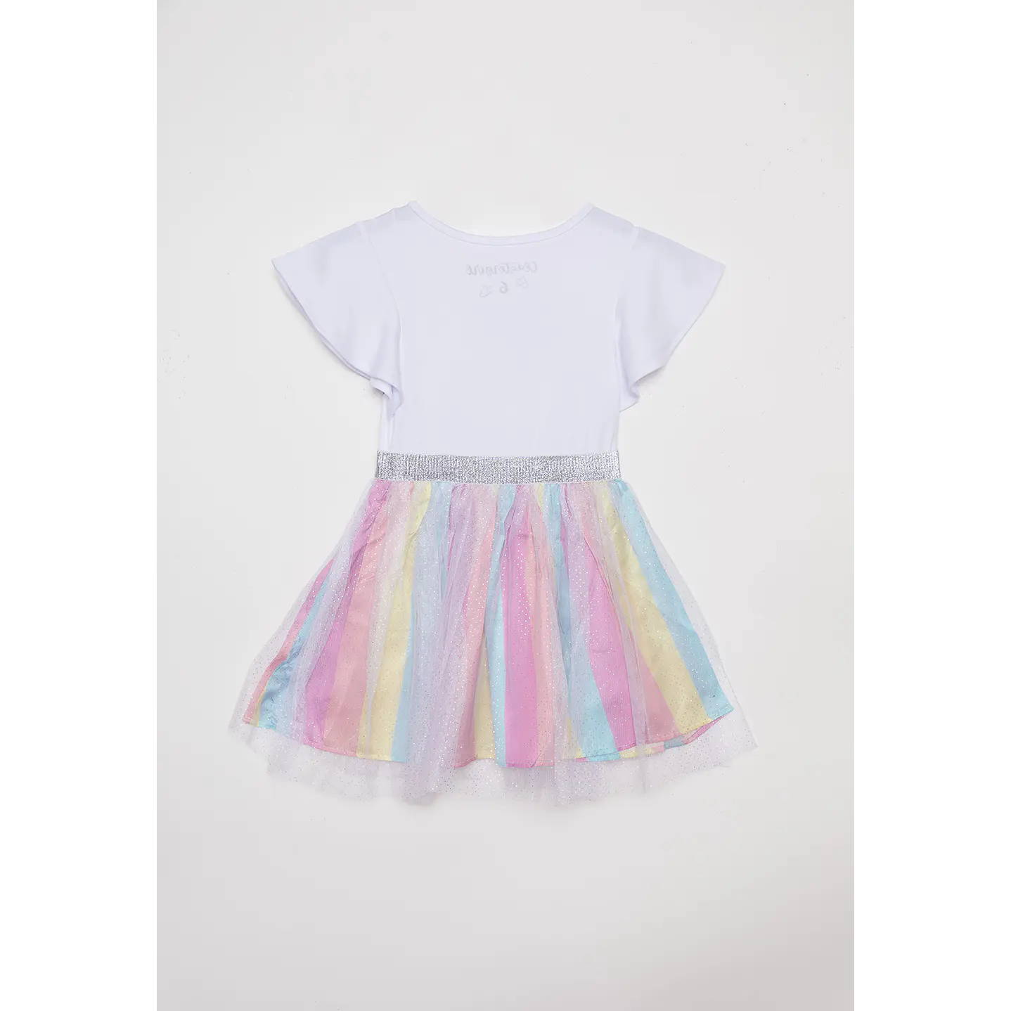Vestido Niña Manga Corta Blanco Familyshop 2