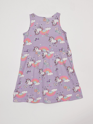 Vestido Niña Unicornio Lila Familyshop