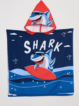 Toalla Infantil Shark Azul Familyshop