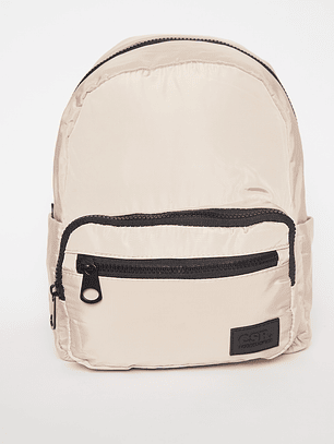 Cartera Tela Acolchada Mujer Beige Familyshop