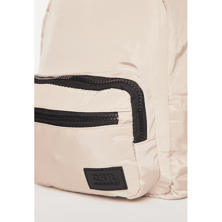 Cartera Tela Acolchada Mujer Beige Familyshop 2