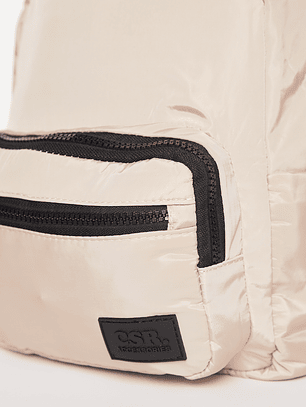 Cartera Tela Acolchada Mujer Beige Familyshop