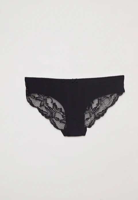 Calzón Encaje Mujer Negro Familyshop