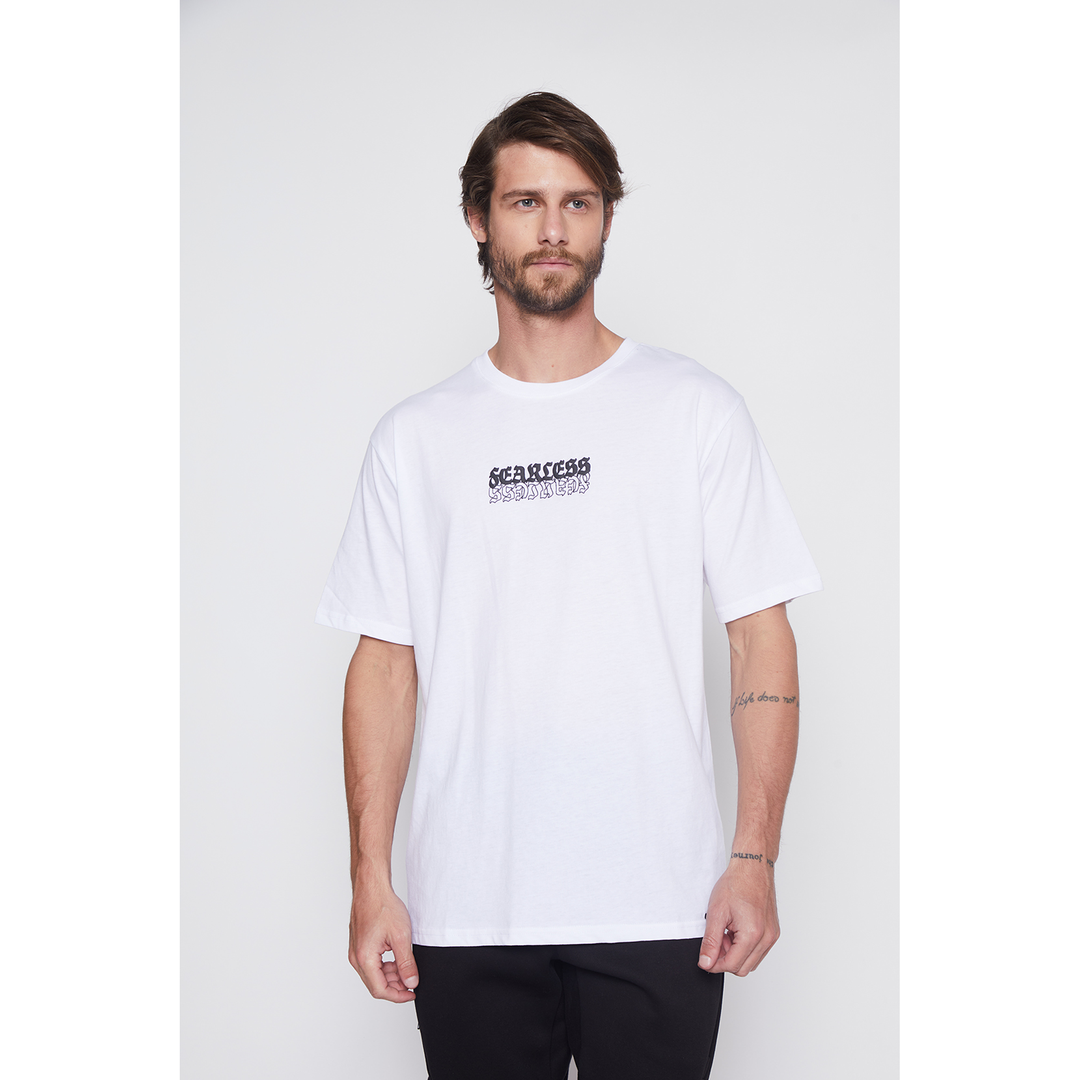 Polera Cruz Graffiti Hombre Blanco Familyshop 4