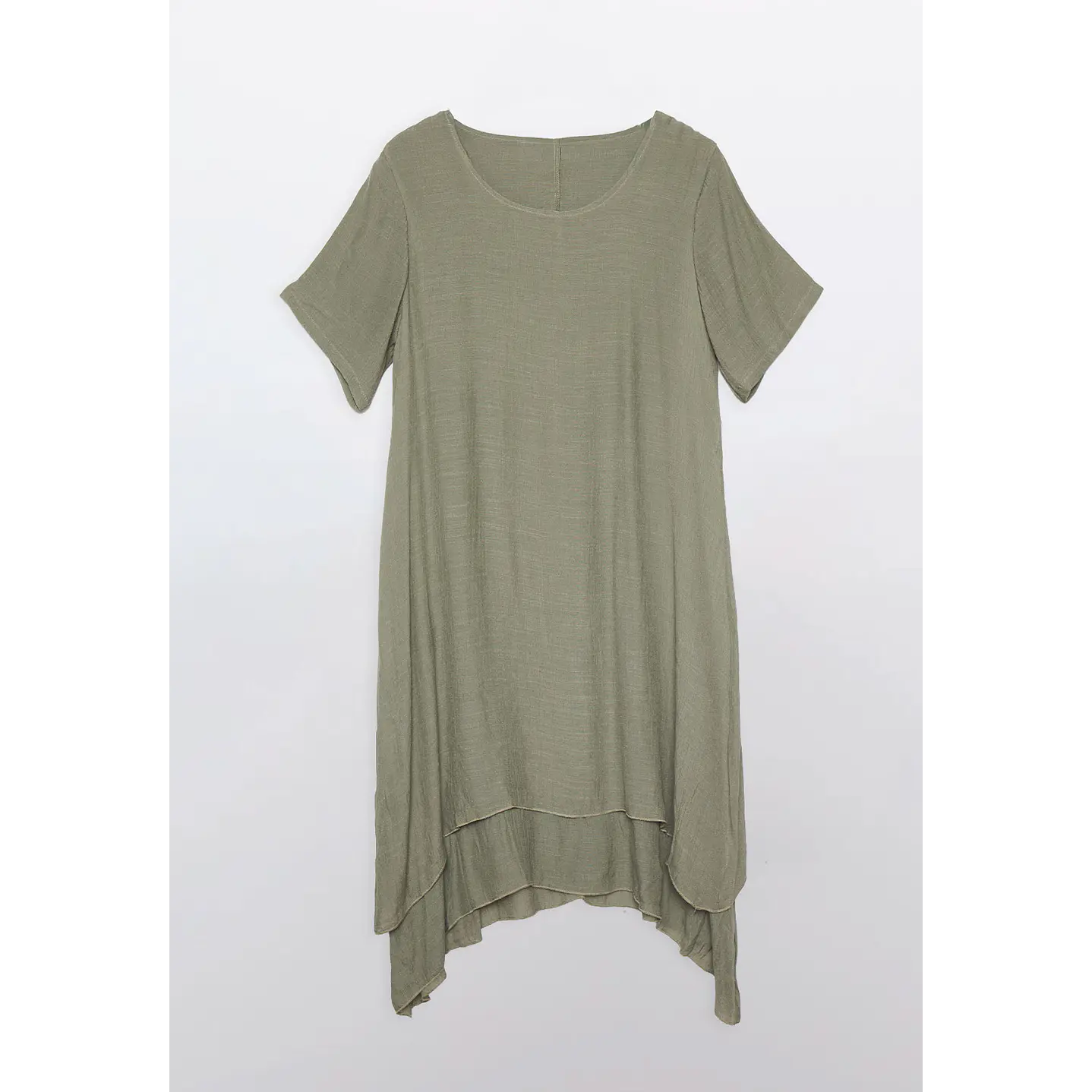 Vestido Mujer Manga Corta Verde Familyshop 1