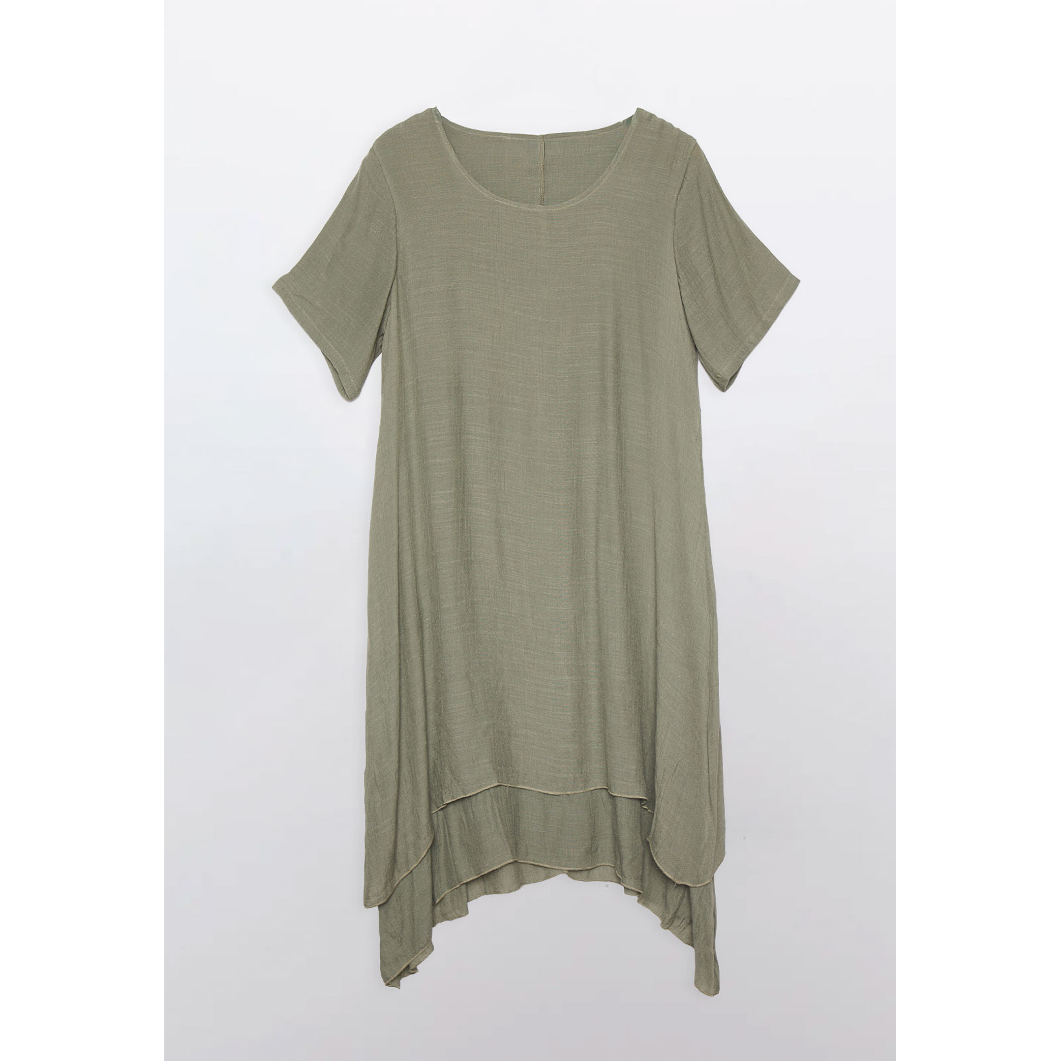 Vestido Mujer Manga Corta Verde Familyshop 1