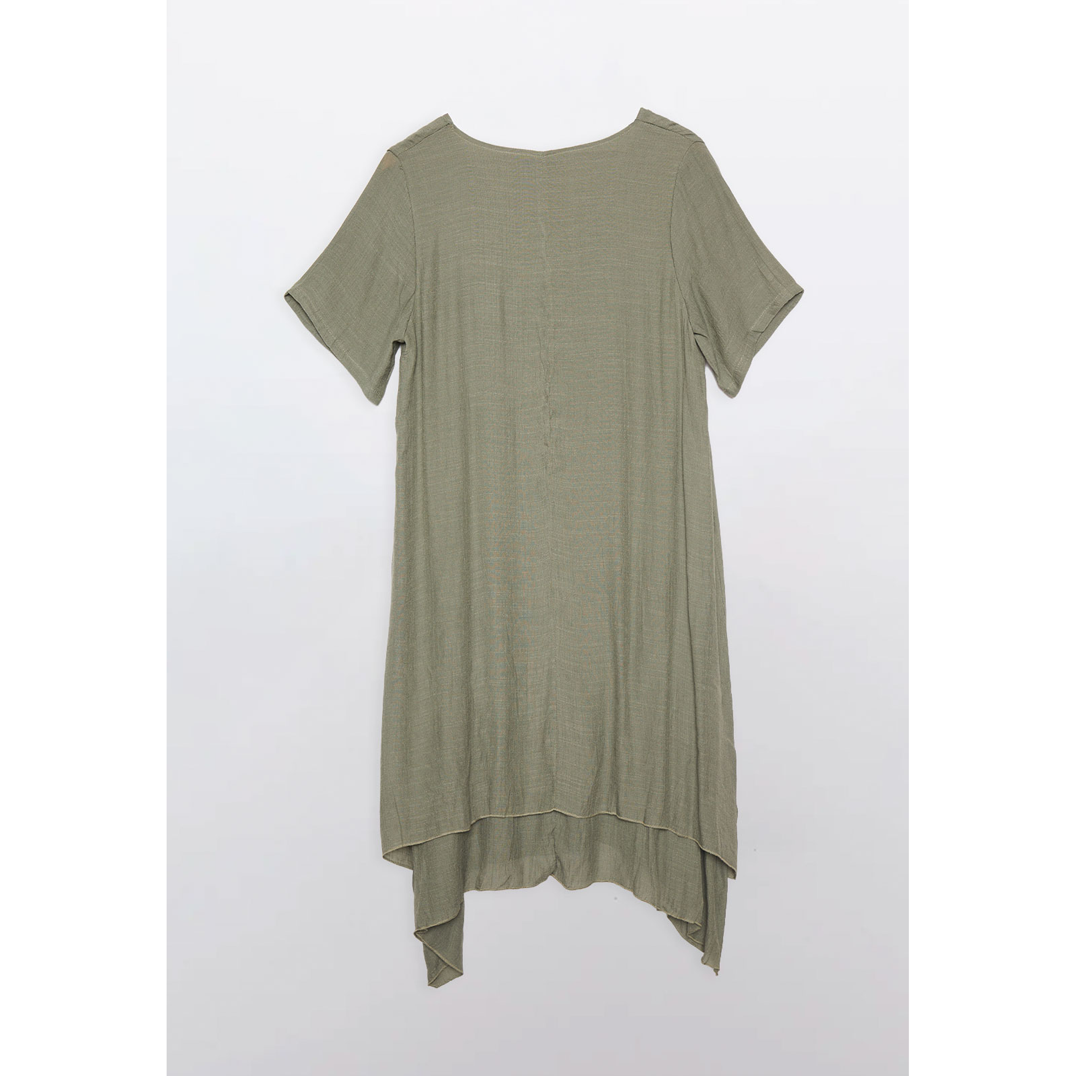 Vestido Mujer Manga Corta Verde Familyshop 2