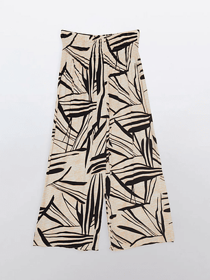 Pantalón Palazzo Mujer Beige Familyshop