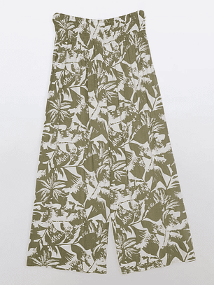 Pantalón Palazzo Mujer Verde Familyshop