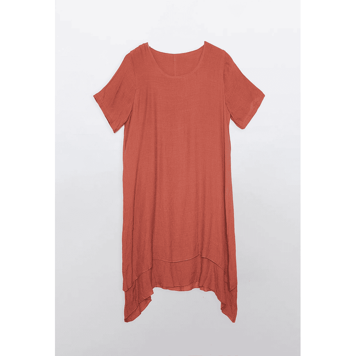 Vestido Mujer Manga Corta Coral Familyshop 1