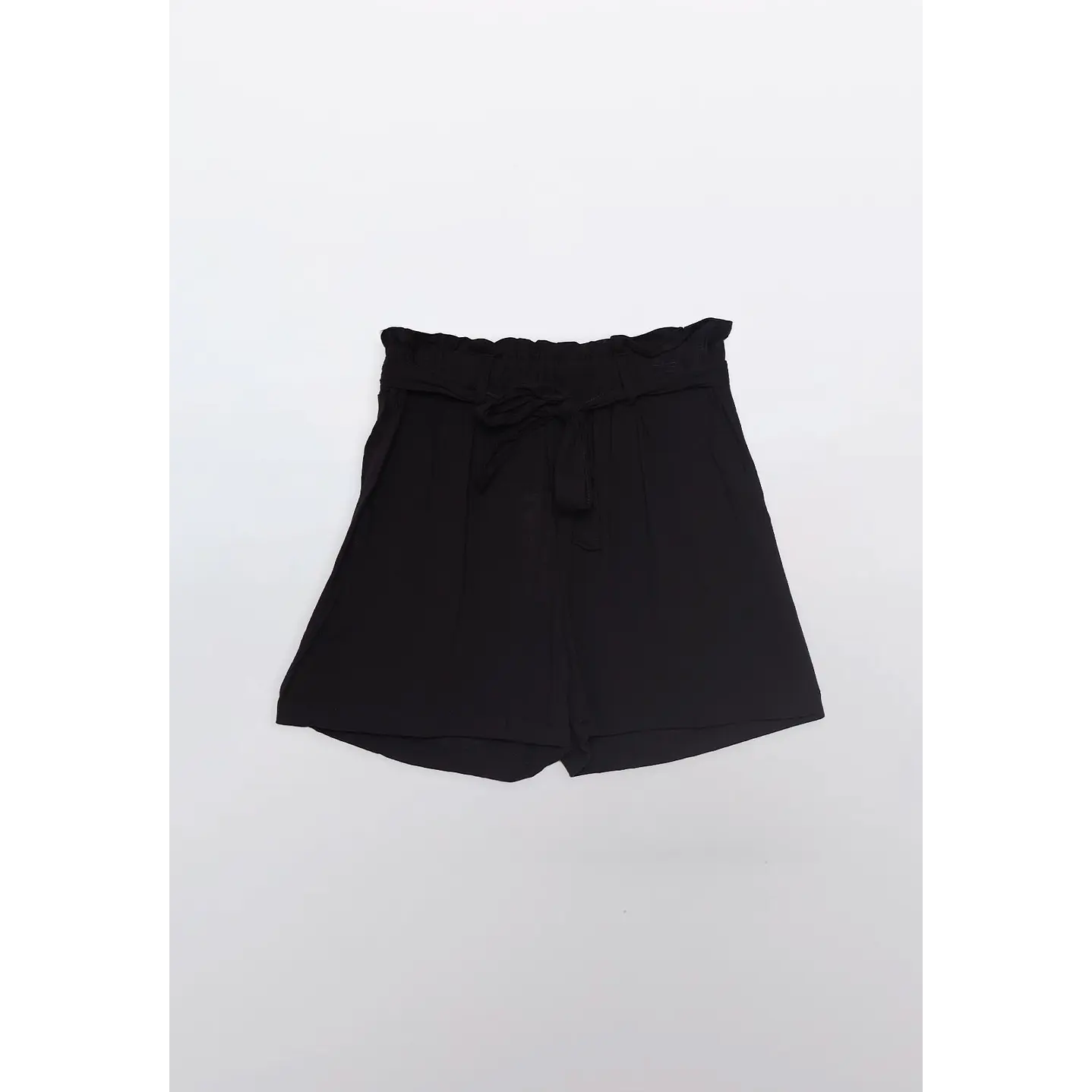 Short Mujer Lino Liso Negro Familyshop 1