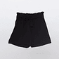 Short Mujer Lino Liso Negro Familyshop - Miniatura 1
