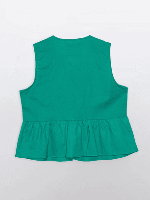 Blusa Mujer Sin Mangas Verde Familyshop