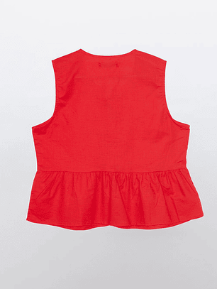 Blusa Mujer Sin Mangas Rojo Familyshop