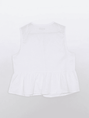 Blusa Mujer Sin Mangas Blanco Familyshop