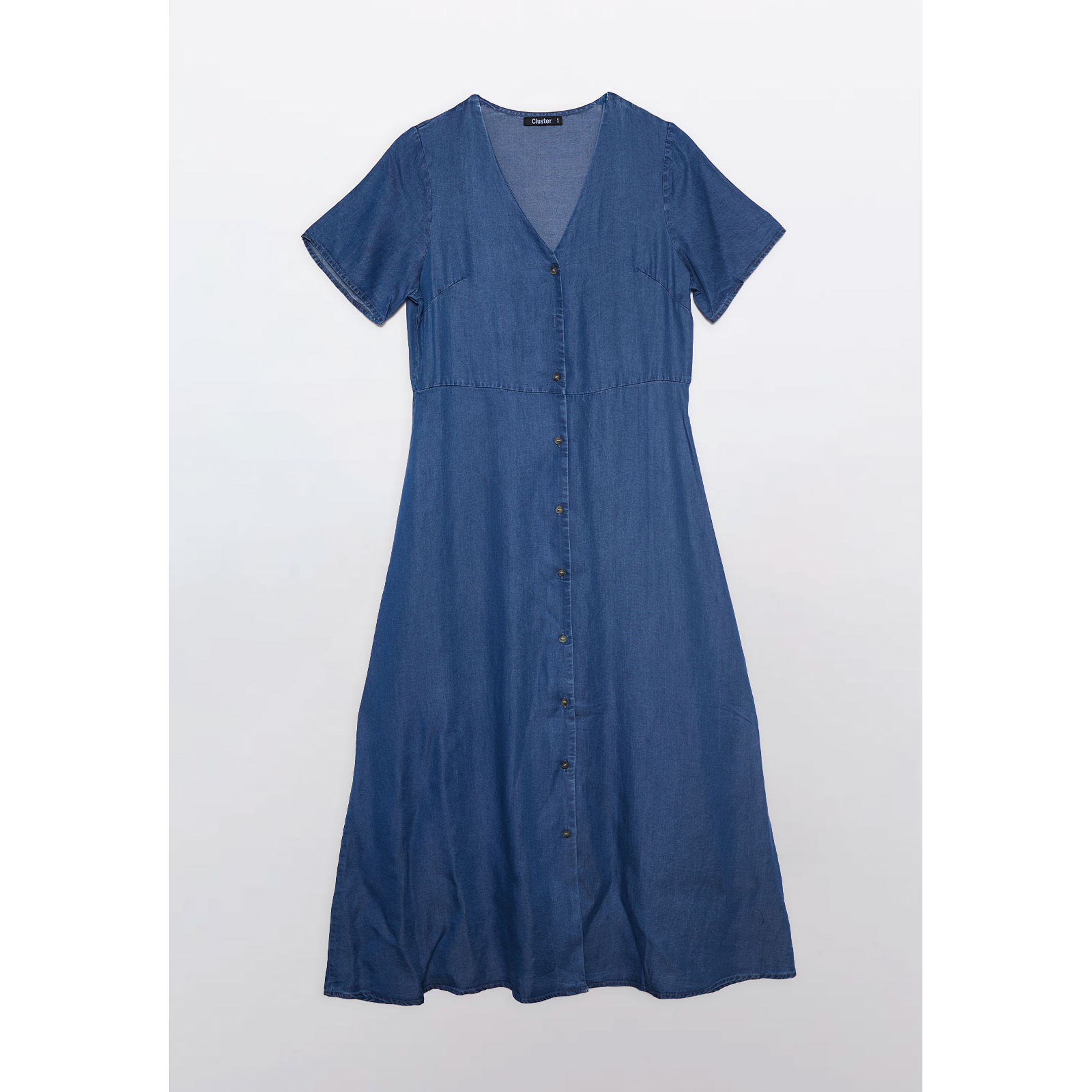 Vestido Mujer Tencel Azul Familyshop 1