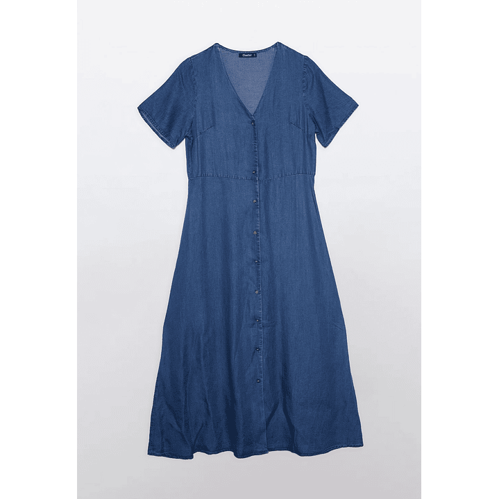 Vestido Mujer Tencel Azul Familyshop 1