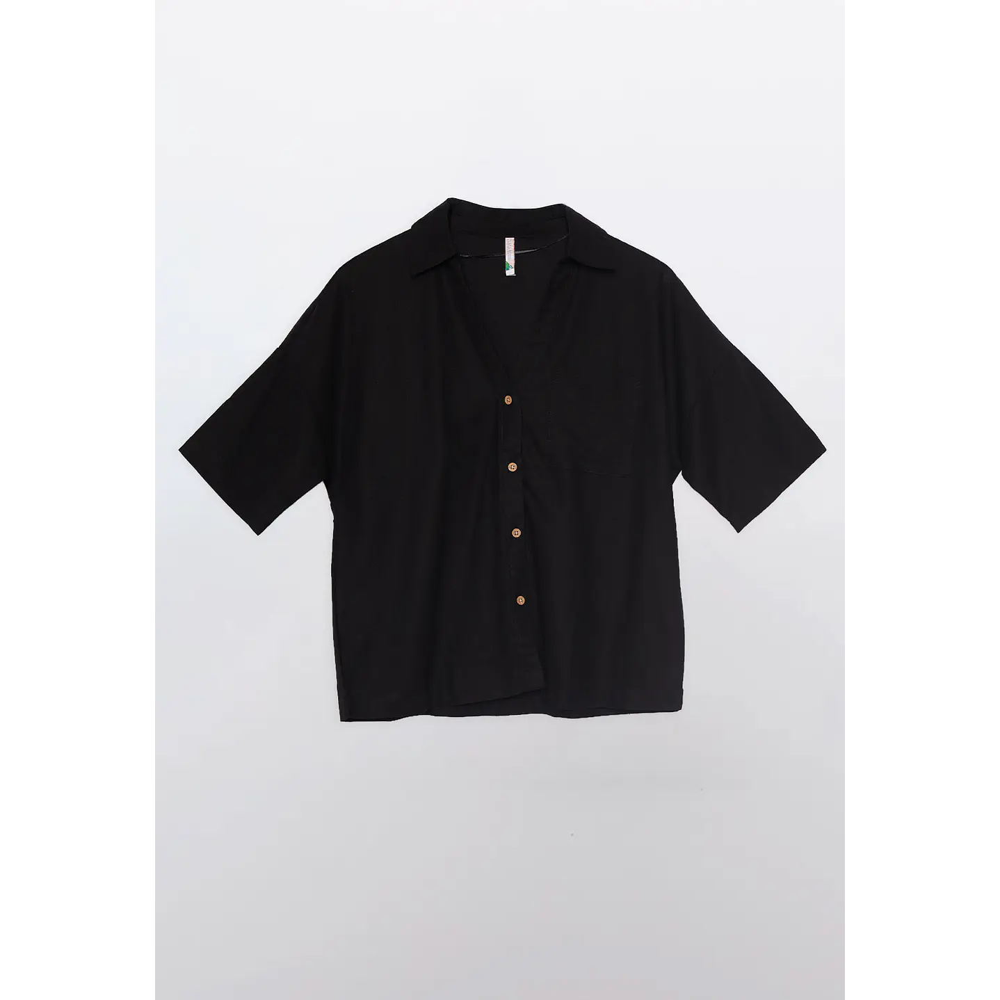 Blusa Mujer Lino Negro Familyshop 1