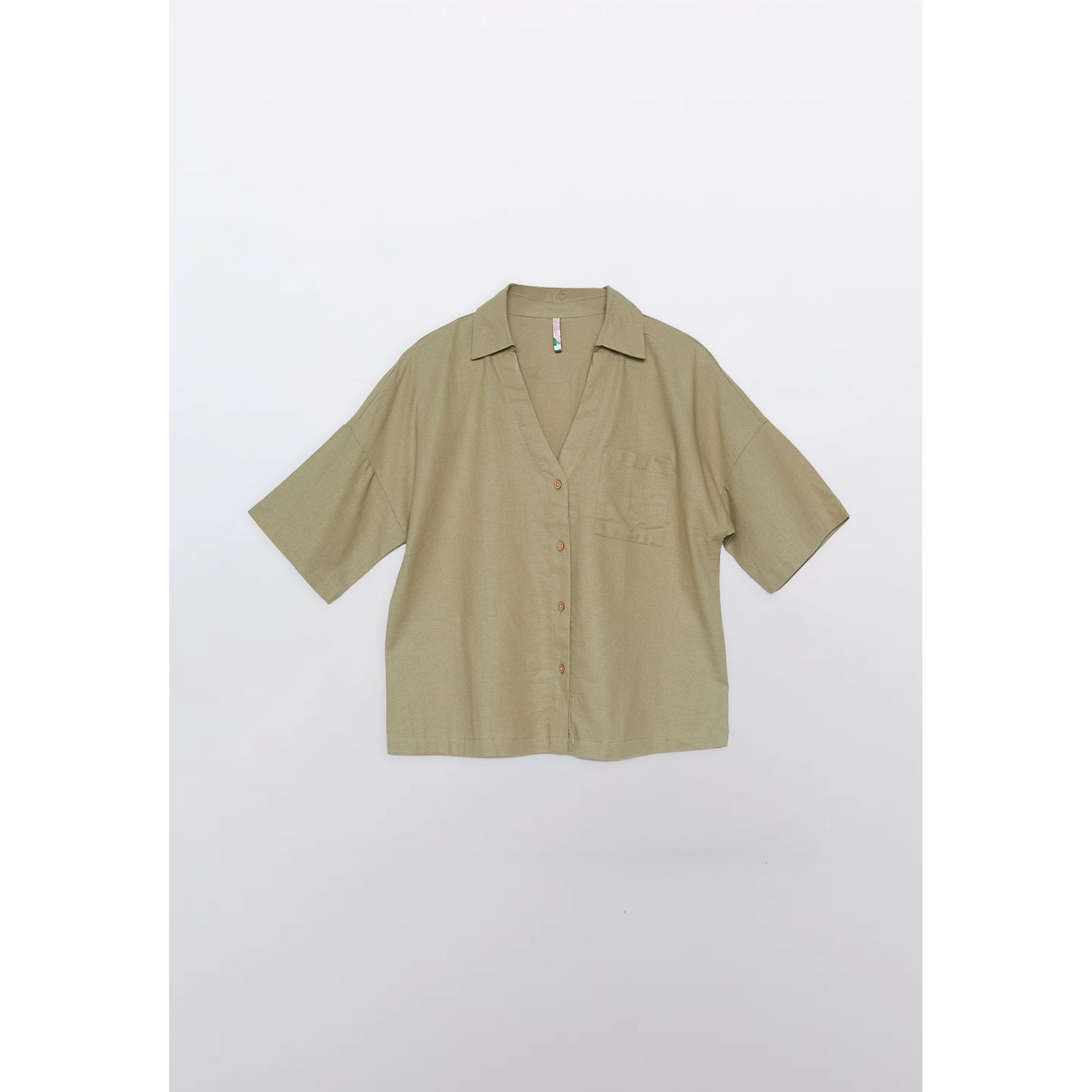 Blusa Mujer Lino Verde Familyshop 1