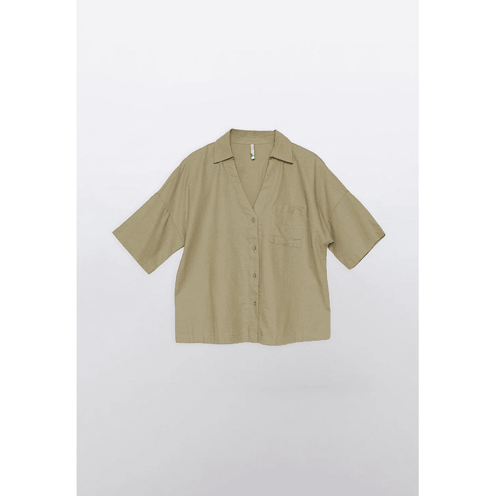 Blusa Mujer Lino Verde Familyshop 1