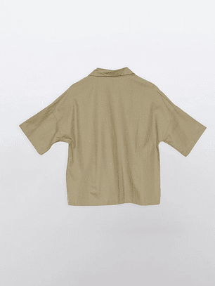 Blusa Mujer Lino Verde Familyshop