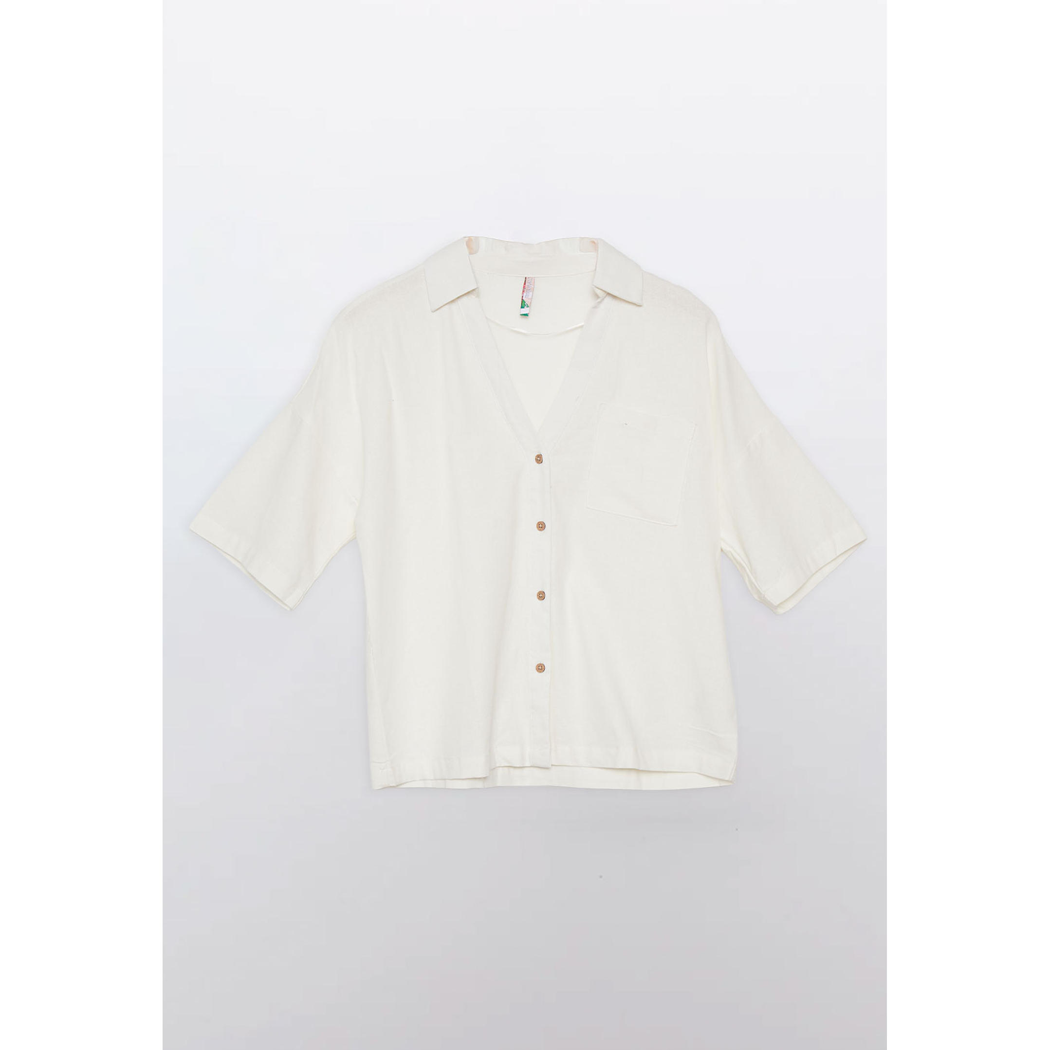Blusa Mujer Lino Blanco Familyshop 1