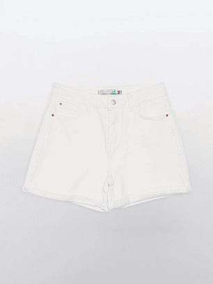 Short Mujer Tiro Alto Blanco Familyshop