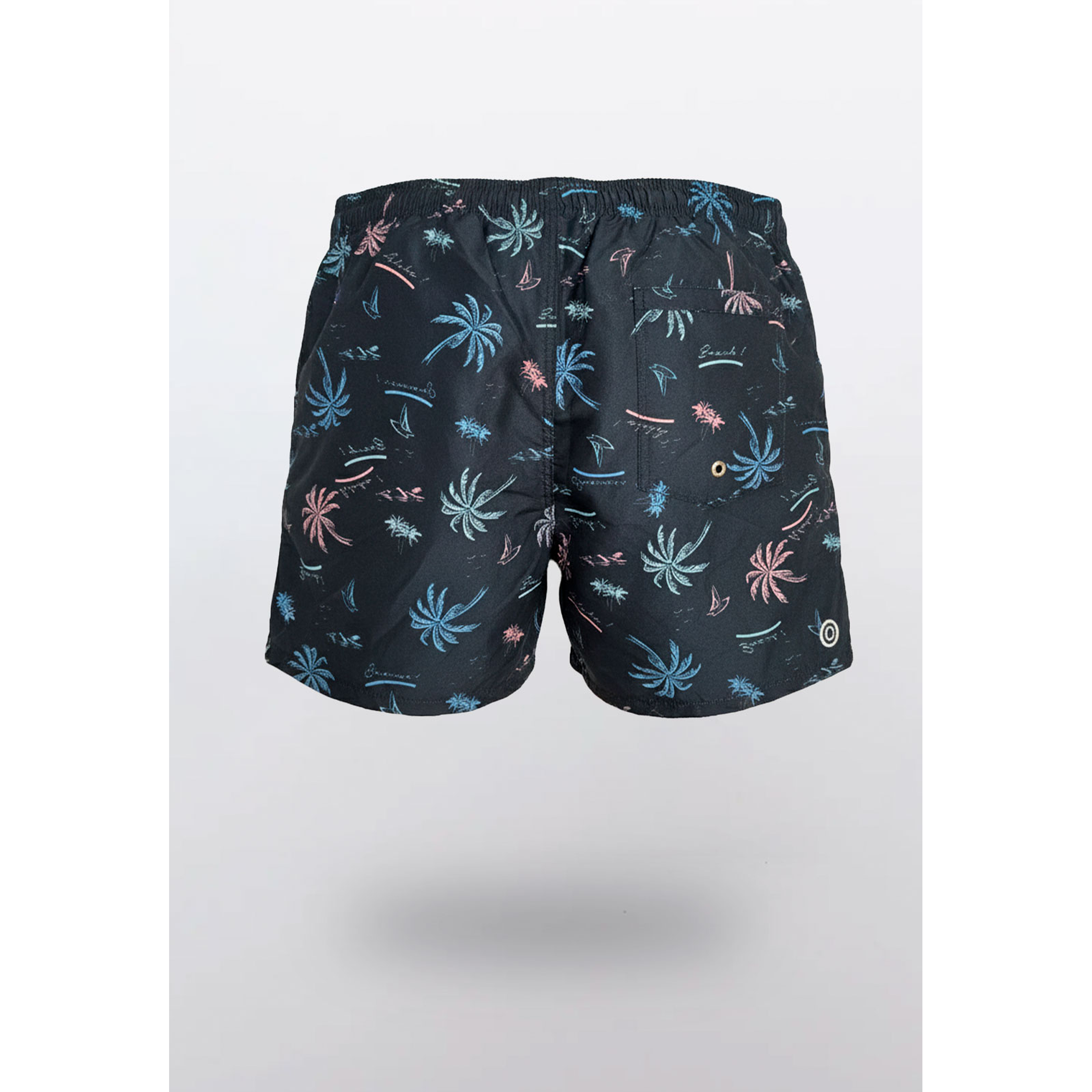 Traje De Baño Hombre Print Palmera Gris Familyshop 2