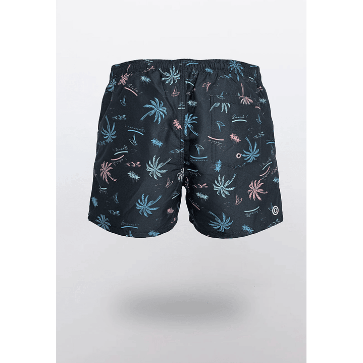 Traje De Baño Hombre Print Palmera Gris Familyshop 2