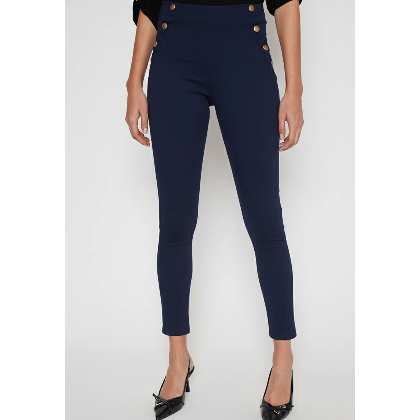 Calza Botones Mujer Azul Familyshop 1