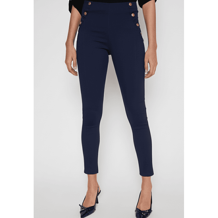 Calza Botones Mujer Azul Familyshop 1