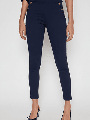 Calza Botones Mujer Azul Familyshop