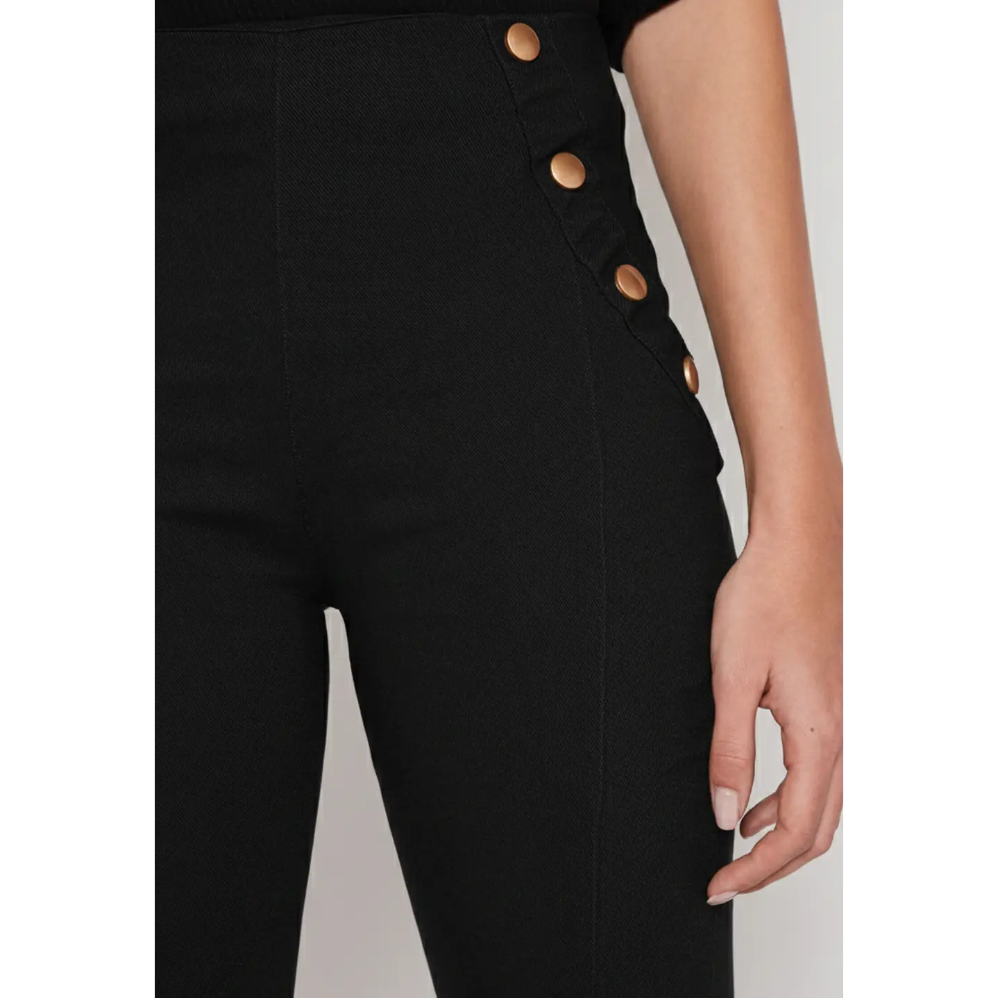 Calza Botones Mujer Negro Familyshop 4