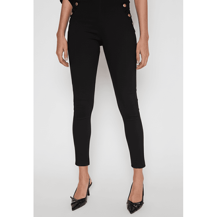 Calza Botones Mujer Negro Familyshop 1