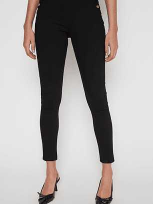 Calza Botones Mujer Negro Familyshop