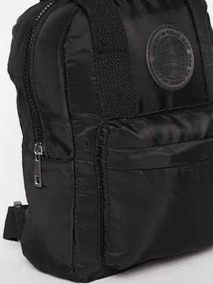 Cartera Mochila Tela Mujer Negro Familyshop