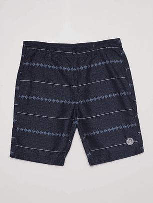 Traje De Baño Hombre Lineas Azul Familyshop