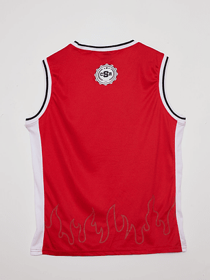 Polera Hombre Basquet Rojo Familyshop