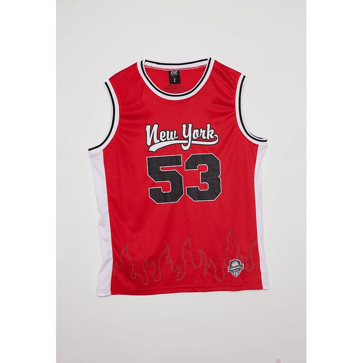 Polera Hombre Basquet Rojo Familyshop 1