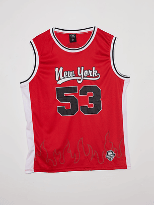 Polera Hombre Basquet Rojo Familyshop