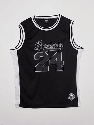 Polera Hombre Basquet Negro Familyshop